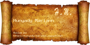 Hunyady Mariann névjegykártya