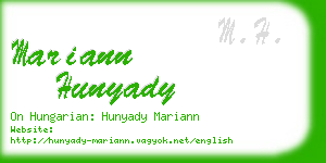 mariann hunyady business card